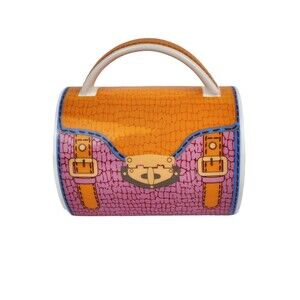 Wild Eye Design Handbag Coffee Tea Mug Cup Pink Purse